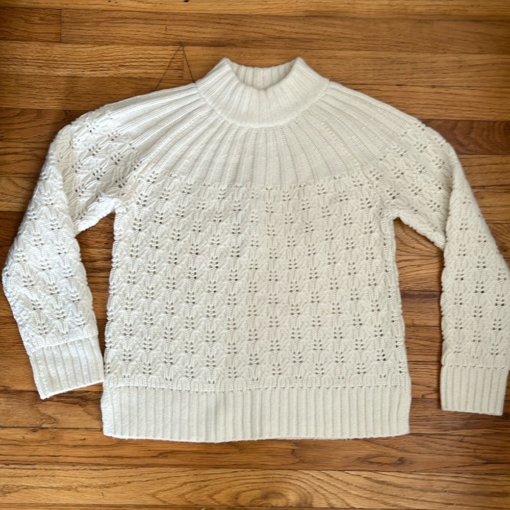 Madewell Stitch Mix Mock Neck Sweater - Picture 4 of 14